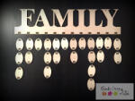  Családi események emlékeztető táblája FAMILY felírattal - szalagos