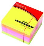 Optima Öntapadós jegyzettömb OPTIMA 75x75mm neon mix 450 lap (122937) - robbitairodaszer