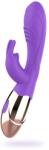 Womanvibe Vibrator Rabbit Viora 10 Moduri Vibratii Silicon USB Mov/Auriu 19.5 cm Vibrator