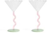 &k amsterdam borospohár készlet Coupe Curve Set 2 db - többszínű Univerzális méret