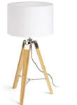 Rendl light studio R14042 ALVIS/RON asztali lámpa, dekoratív Polycotton fehér/bambusz (R14042)