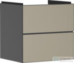 Hansgrohe XEVOLOS E 58x47, 5 cm-es 2 fiókos fali szekrény mosdó nélkül, matt palaszürke/texturált bronz 54177390 (54177390)
