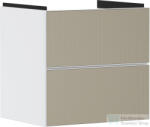 Hansgrohe XEVOLOS E 58x47, 5 cm-es 2 fiókos fali szekrény mosdó nélkül, matt fehér/texturált bronz 54175390 (54175390)