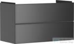 Hansgrohe XEVOLOS E 98x47, 5 cm-es 2 fiókos fali szekrény mosdó nélkül, matt/metál palaszürke 54183770 (54183770)