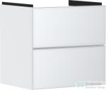Hansgrohe XEVOLOS E 58x47, 5 cm-es 2 fiókos fali szekrény mosdó nélkül, matt/metálfehér 54175320 (54175320)