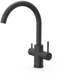 TRES Tres DUAL-SOURCE mosogató csaptelep kétfunkciós, víztisztítóhoz (filter nélkül), matt fekete (23045302NM)