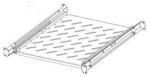 LEGRAND Rackszekrény polc - 1U-19", 4 ponton rögzíthető, kihúzható, 625mm (800 mély szekrényekhez), max: 50 kg, Fekete) (E4S1U62SS) - bbmarket