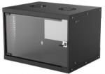 Manhattan Rackszekrény - 19" fali kivitel (6U, 353 (h) x 540 (w) x 400 (d) mm, IP20, Flatpack, Fekete) (714143) - bbmarket