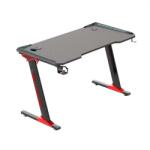  " Gaming asztal, LED világítás, méretek 120x60x73, Fekete ABYZ"