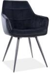 SIGNAL MEBLE Szék LILIA VELVET fekete váz / fekete BLUVEL 19 (LILIAVCC)