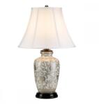 Elstead Lighting Veioză Silver Thistle, 1xE27, H58cm, D36cm, porţelan alb argintiu, abajur textil alb (SILVERTHISTLE-TL)