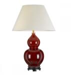 Elstead Lighting Veioză Harbin Gourd, 1xE27, H69cm, D46cm, ceramică roșie, abajur textil alb (DL-HARBIN-TL-OXB)
