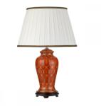 Elstead Lighting Veioză Datai, 1xE27, H68cm, D40cm, ceramică teracotă cu auriu, abajur textil ivory (DL-DATAI-TL)