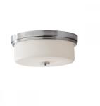 Elstead Lighting Plafoniera baie Kincaid, 3xE27, D38, 1 cm, H17 cm, metal crom, sticla albă (DL-KINCAID-F-L)