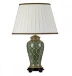 Elstead Lighting Veioză Sashi, 1xE27, H68cm, D40cm, ceramică verde cu auriu, abajur textil ivory (DL-SASHI-TL)