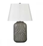Elstead Lighting Veioză Muse, 1xE27, H56cm, D36cm, porţelan gri, abajur textil alb (MUSE-TL-GREY)