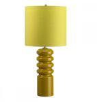 Elstead Lighting Veioză Contour, 1xE27, H83cm D38cm, porţelan, textil lime (CONTOUR-TL-LIME)