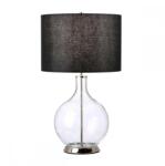 Elstead Lighting Veioză Orb ORB-CLEAR-PN-BLK, 1xE27, H67cm, D36cm, metal nichel, textil negru (ORB-CLEAR-PN-BLK)
