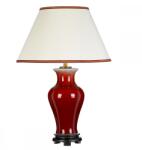 Elstead Lighting Veioză Majin, 1xE27, H64cm, D40cm, ceramică roșie, abajur textil crem (DL-MAJIN-TL-OXB)