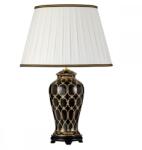 Elstead Lighting Veioză Taipei, 1xE27, H68cm, D40cm, ceramică negru cu auriu, abajur textil ivory (DL-TAIPEI-TL)