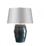 Elstead Lighting Veioză Neptune, 1xE27, H59cm, D46cm, ceramică negru albastru, abajur textil argintiu (NEPTUNE-TL)