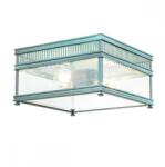 Elstead Lighting Plafoniera Holborn, 2xE27, L30 cm, H16, 5 cm, IP44, alamă finisaj verdigris, sticlă transparentă (HOLBORN-F-VDG)