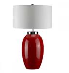 Elstead Lighting Veioză Victor, 1xE27, H70cm, D42cm, porţelan roşu, abajur matase artificială alb (VICTOR-LRG-TL-RD)