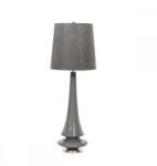 Elstead Lighting Veioză Spin, 1xE27, H88cm, D30cm, porțelan gri, abajur matase artificiala gri (SPIN-TL-GREY)