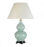 Elstead Lighting Veioză Harbin Gourd, 1xE27, H69cm, D46cm, porţelan verde celadon, abajur textil alb (DL-HARBIN-TL-CEL)