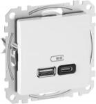 Schneider Electric SEDNA Design USB gyorstöltő A+C 45W Fehér (SDD111404)