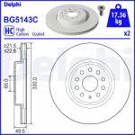 DELPHI féktárcsa DELPHI BG5143C (BG5143C)