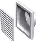  Vents MV 123/125 VS műanyag szellőzőrács fehér szögletes ívelt (6623)