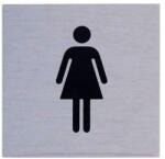  JKH tábla alumínium öntapadó 60 x 60mm "női WC" szimbólum (3427172)