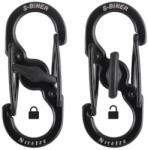Nite Ize Microlock biztonsági záras karabíner 2 db, fekete (LSBM-01-2R3)
