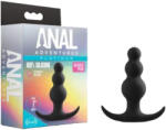 Anal Adventures Platinum - dop anal cu bile - silicon negru