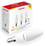 Toshiba LED izzó E14 C37 4.7W = 40W 470lm Semleges 4000K 220° tejszerű TOSHIBA (TOSLIG3025)