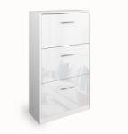 Vicco Gizmo 3 ajtós cipősszekrény, magasfényű fehér, 59×105 cm