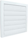 Dalap Fém szellőzőrács gravitációs zsaluval, karima nélkül 335x335 mm, fehér (90345)