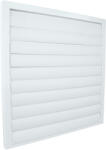 Dalap Fém szellőzőrács gravitációs zsaluval, karima nélkül 550x550 mm, fehér (90316)