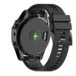 BSTRAP Silicone Acton szíj Garmin Fenix 5 / 6 / 6 Pro / 7 / 8 47mm / E, black (SGA001C01)
