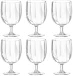 J-Line borospohár készlet Glass Plastic 6 db - áttetsző Univerzális méret