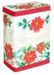  Karácsonyi fémdoboz - 82x52x119mm - Poinsettie