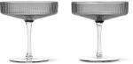 Ferm Living pezsgős poharak Ripple 2 db - szürke Univerzális méret