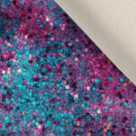 Takoy Ruházati stretch bársony magenta és türkiz glitteres nyomtatás imitáció