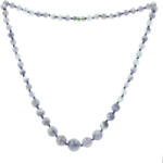  Világos chevron ametiszt növekvő gyöngyös nyaklánc