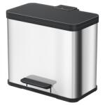 Hailo Cos inox Trio Plus L, cu pedala, compartimentat, 3x9 litri (HA-0633-200) Cos de gunoi