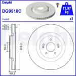 DELPHI Disc frana DELPHI BG9510C (BG9510C) - automobilus