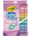 Crayola Crayola: Crayola: SuperTips kimosható filctoll készlet, pasztell - 20 db-os (58-7517)