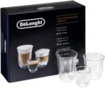Delonghi Set 6 Pahare Mix Delonghi DLSC302 The Connoisseur Collection 2x90ml 2x270ml 2x330ml Sticla Termorezistenta Perete Dublu Transparent (DLSC302) Pahar