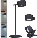 Solight Lampă LED reîncărcabilă dimabilă 3 în 1 Solight WO68-B LED/4W/2000 mAh 3000/4000/6500K negru (SL1575)